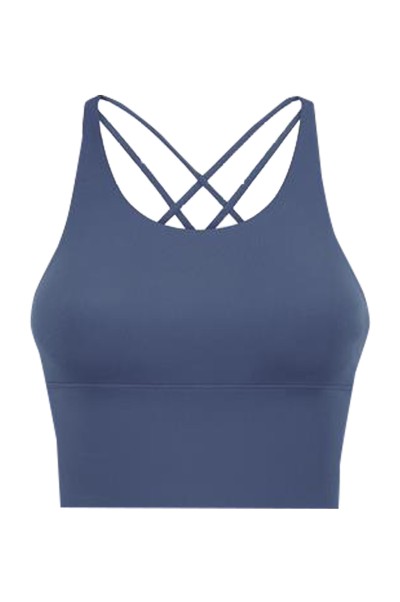 SKTF053 manufacturing women's sports Bra fashion design cross beauty back fitness running yoga dance sports Bra sports Bra specialty store front view